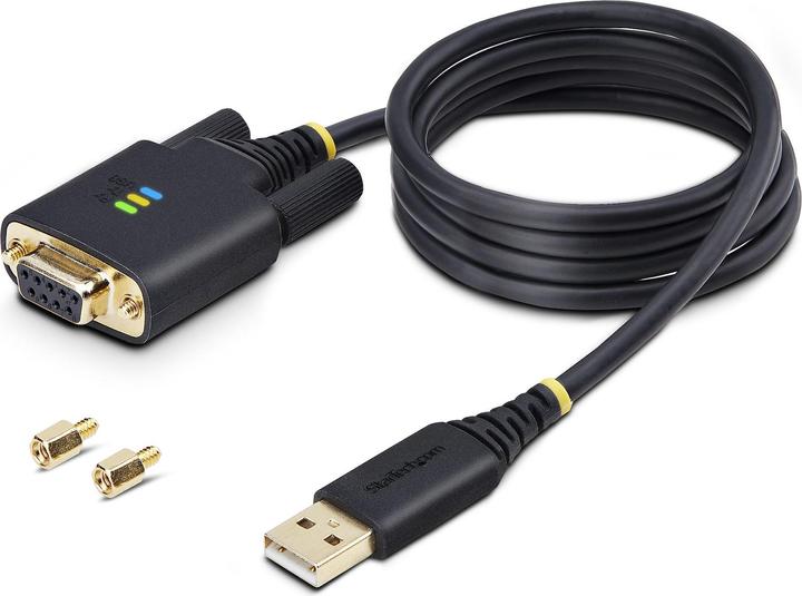 Actual product image StarTech COM 1m USB null modem cable COM Retention FTDI USB-A to RS232 null modem cable Interchangeable DB (1 m)