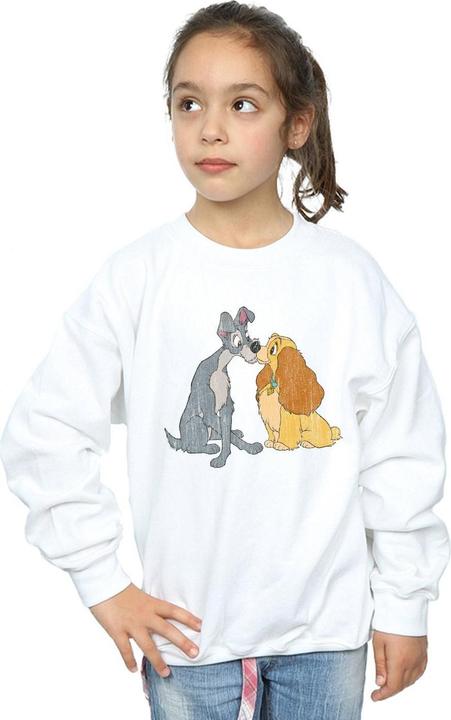 Produktbild Disney Lady And The Tramp Distressed Kiss Sweatshirt Mädchen (152, 158)
