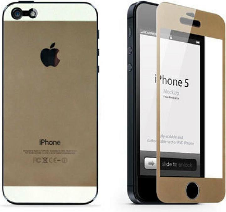 Immagine prodotto Okmore Vetro protettivo 9H 2 in 1 per iPhone 5s (1 Pezzo/i, Apple iPhone 5s)