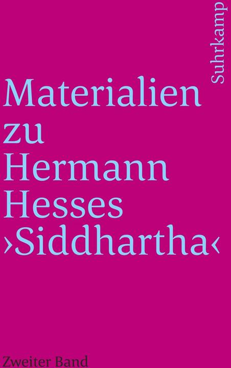 Immagine prodotto Materialien zu Hermann Hesses »Siddhartha« (Tedesco, Volker Michels, 1975)