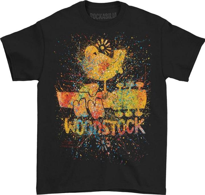 Actual product image Woodstock Unisex Adult Splattered T-Shirt (M)