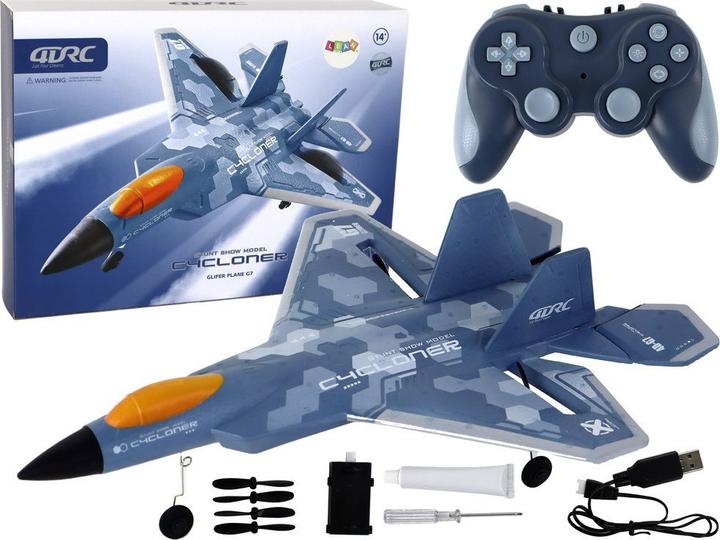 Produktbild Lean Toys Ferngesteuertes Flugzeug mit blauem Licht