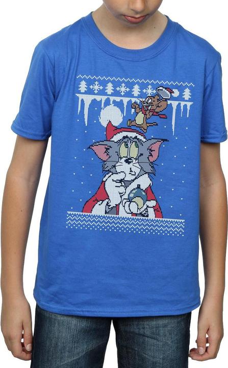 Actual product image Tom & Jerry Boys Christmas Fair Isle T-Shirt (140, 146)