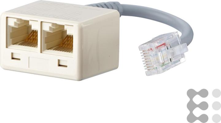 Metz Connect BTR UAE-Adpt. mit Verl. 0,1m WE8 - 2x WE(8) 4-polig 2x Western 8/8 RJ-45 4-polig Ausgaenge gespli...
