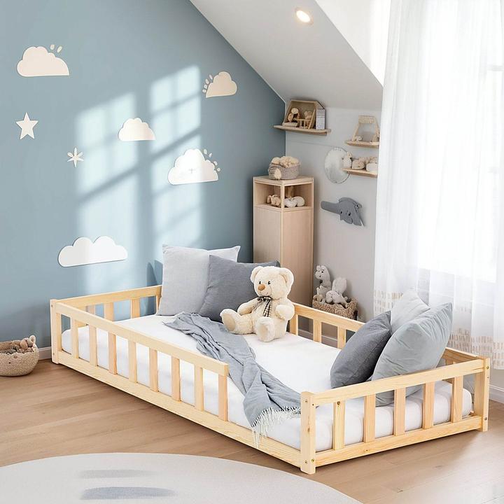 Actual product image Juskys Kinderbett mit Matratze & Lattenrost (90 x 200 cm)