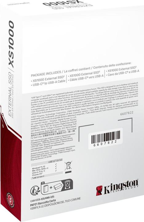 Immagine prodotto Kingston XS1000 (1000 GB)