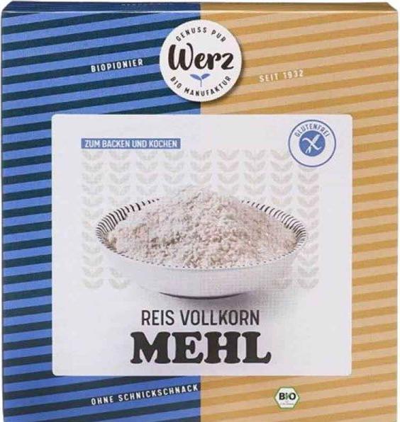 Image du produit Werz Farine de riz biologique sans gluten (1000 g)