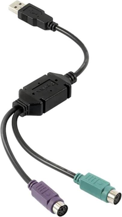 Perixx USB 2.0 Y-Kabel (1x USB 2.0 Stecker A - 2x PS/2-Buchse) PERIPRO-401 B 0.1 (0.15 m, USB 2.0)