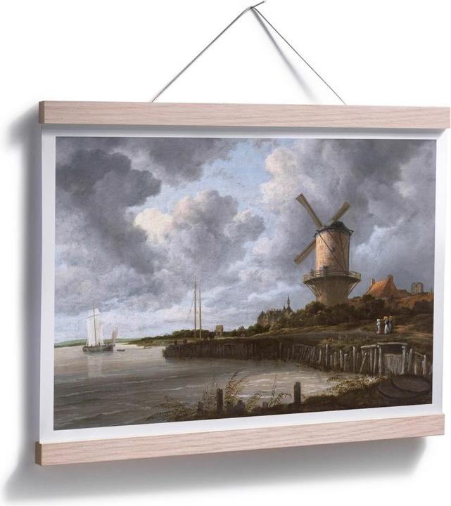 Immagine prodotto Trenddeko van Ruisdael - Il mulino a vento di Wijk vicino a Duurstede (50 x 40 cm)