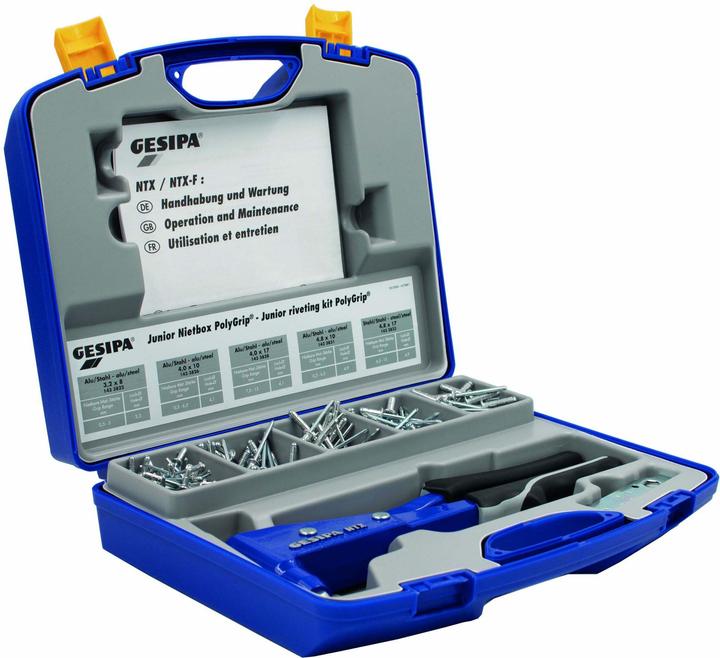 Gesipa Assortimento di rivetti ciechi Junior Rivet Box PolyGrip (275 mm)