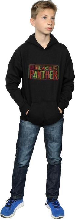 Actual product image Boys Black Panther Tribal Logo Hoodie (116)