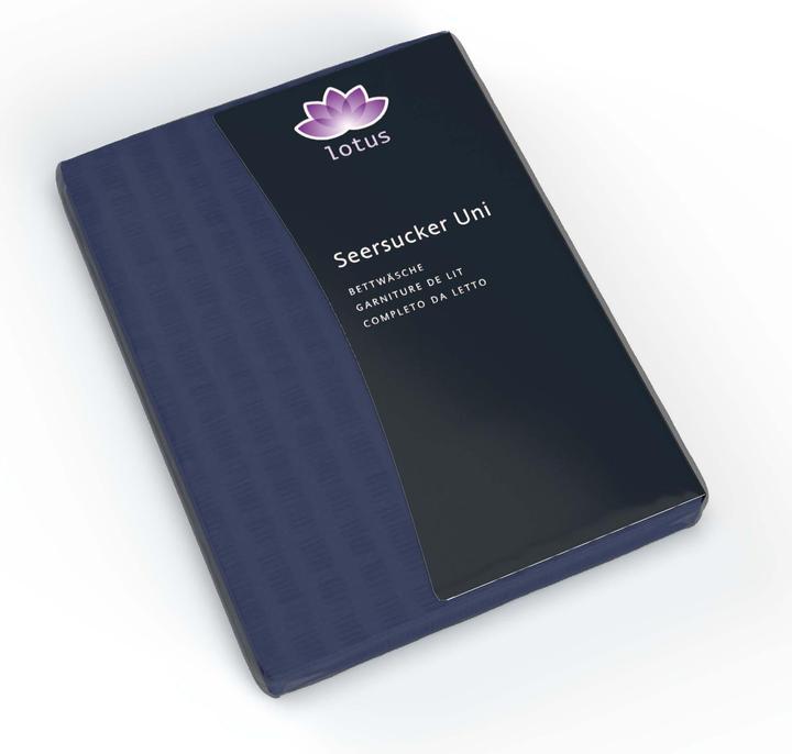 Immagine prodotto Lotus Bettwaren Biancheria da letto in raso Seersucker uni (Set di biancheria da letto, 50 x 70 cm)