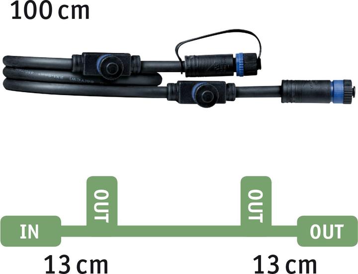 Actual product image Paulmann Outdoor Plug & Shine cable 1 in-3 out
