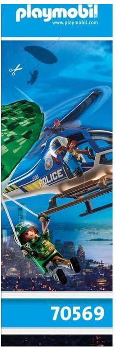 Produktbild Playmobil Polizei-Hubschrauber: Fallschirm-Verfolgung (70569, Playmobil City Life)
