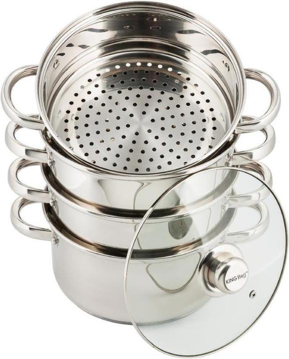 Image du produit Kinghoff STEAM POT 24cm 5.0L KH-3320 (24 cm, Casserole, Acier inoxydable)