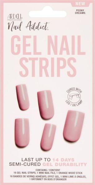 Ardell Nail Addict Gel Nail Strips Peony Dreams 16 Stk (Pink)