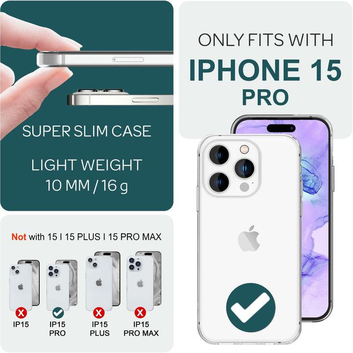 Actual product image Nalia Clear 360 degree cover (Apple iPhone 15 Pro)