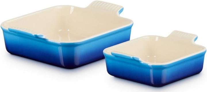 Actual product image Le Creuset Ceramic casserole dishes set of 2 azure / blue