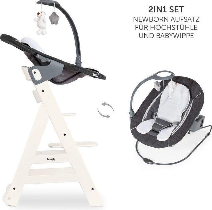 Immagine prodotto Hauck Seggioloni Beta Plus Bianco 5 pezzi - Seggiolone + 2in1 (Seggiolone)