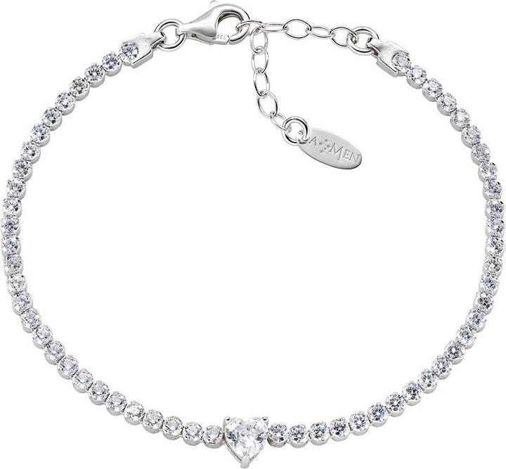 Immagine prodotto Amen Bracciale tennis con cuore (19 cm, Argento 925)