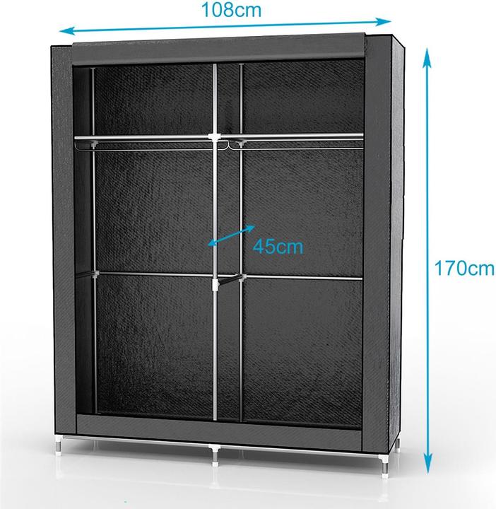 Immagine prodotto Intirilife Armadio pieghevole (108 x 54 x 170 cm)