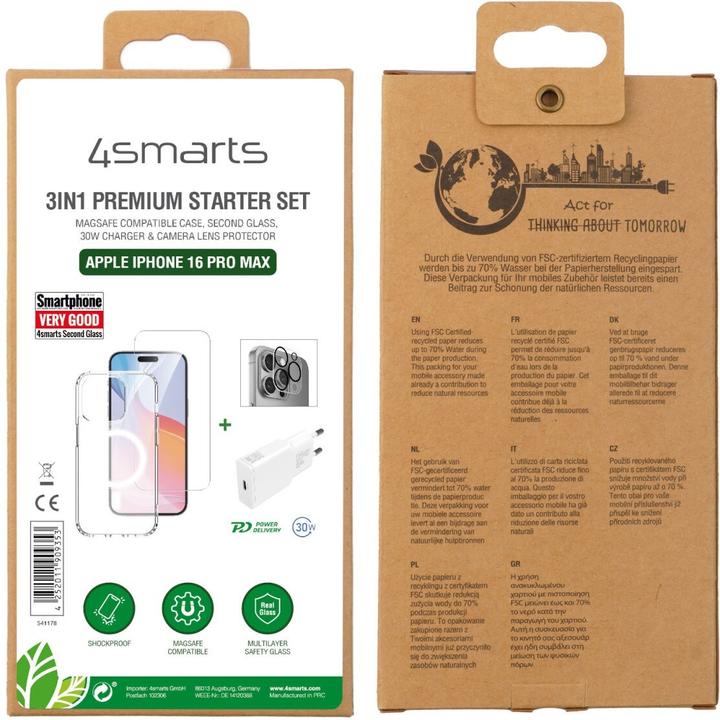Actual product image 4smarts 3 in 1 Starter Set (Apple iPhone 16 Pro Max)