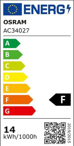 Label énergétique Osram He T5 (G5, 14 W, 1200 lm, 1 x, F)