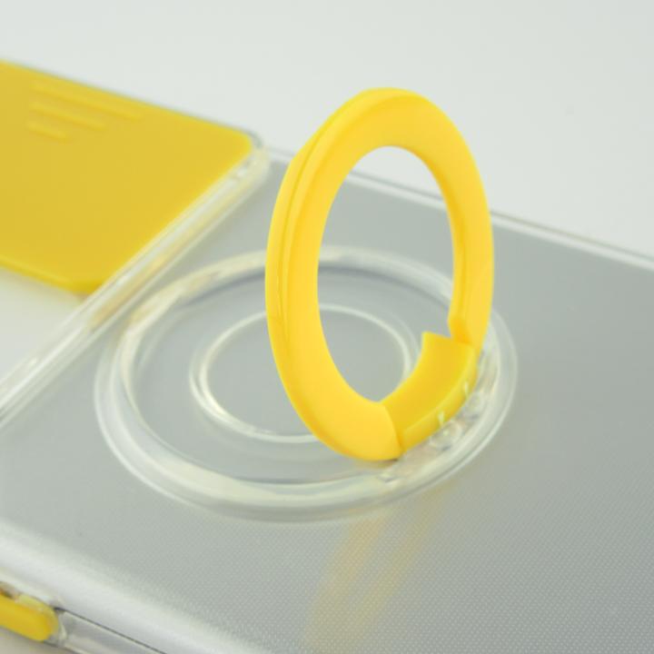 Image du produit PhoneLook Coque Caméra clapet avec anneau jaune (Samsung Galaxy S22 Ultra)