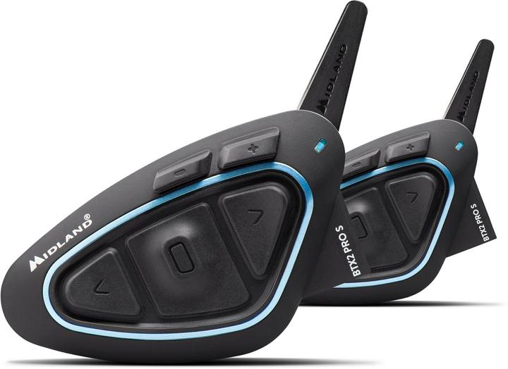 Actual product image Midland C1414.03 BTX2 Pro S-LR Twin motorbike intercom system Suitable for (helmet type) all helmet types (Set of 2)