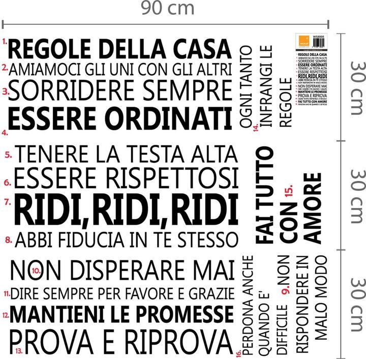 Image du produit Walplus Italian Family Quotes (120 x 60)