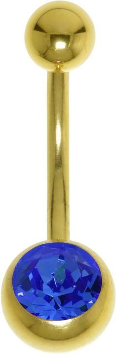 Produktbild Bijouteria Bauchpiercing (Chirurgenstahl 316L, Premium Kristall, PVD Beschichtung (goldfarben))