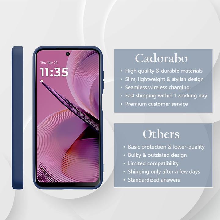 Actual product image Cadorabo Case for Motorola Moto G55 TPU Liquid Silicone Cover (Motorola Moto C)