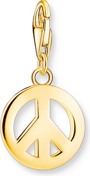 Produktbild Thomas Sabo Charm-Anhänger Peace mit bunten Steinen gold (925er Silber)