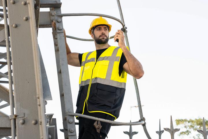 Image du produit Korntex Gilet de sécurité Comfort "Hamburg" - Multifonctionnel - Jaune de signalisation/Bleu marine - XXL (XXL)