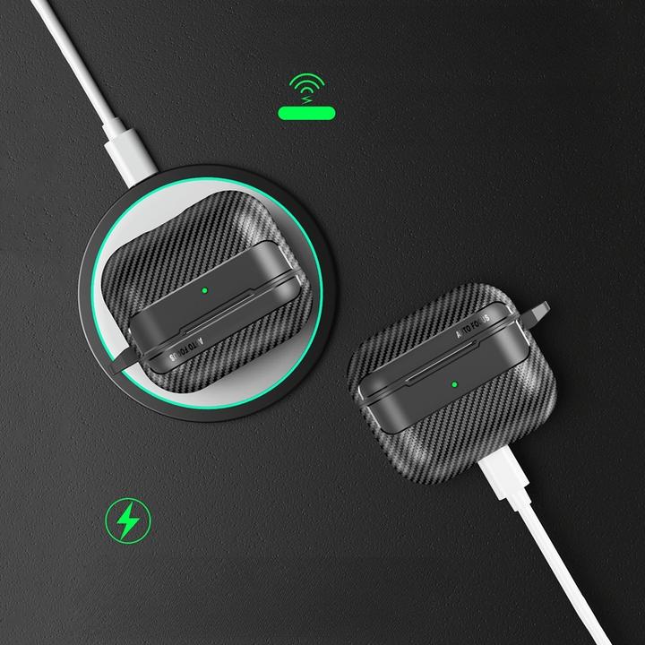 Produktbild Cover-Discount Airpods Pro 2 - Silikoncase Carbon Look blau (Kopfhörer Tasche)