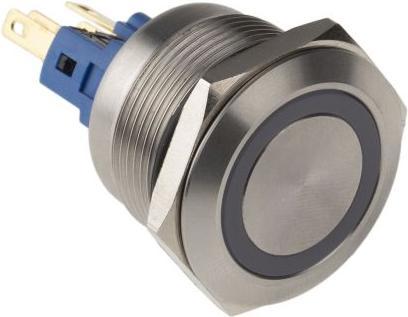 Produktbild Rs Pro Switch Pushbutton Stainless Red ring