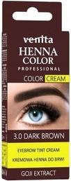 Actual product image Venita VENITA Henna Colour Cream henna do brwi i rzęs w kremie 3.0 Dark Brown 30g (3.0 Dark Brown)