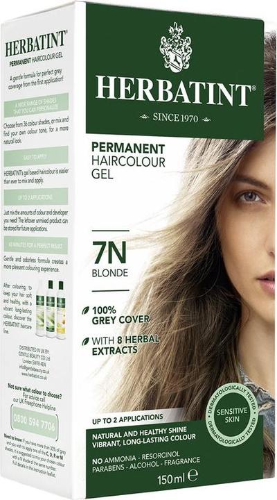 Actual product image Herbatint Permanent Hair Colour Gel (7N Blonde)