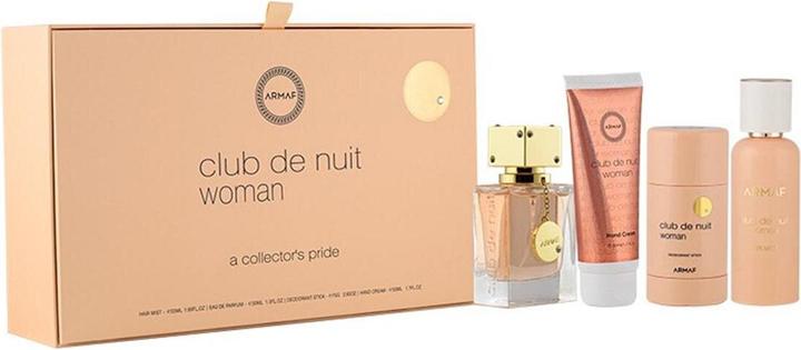 Immagine prodotto Armaf Club De Nuit Donna - EDP 30 ml + deodorante solido 75 ml + crema mani 50 ml + spray per capelli 55 (Set di manicure)