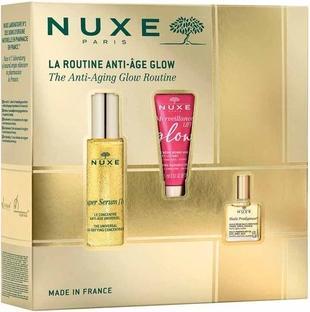 Nuxe Anti-Aging Glow Routine Set - Enthält Super Serum 10 Veganes Anti-Aging Tag & Nacht Serum für Fa
