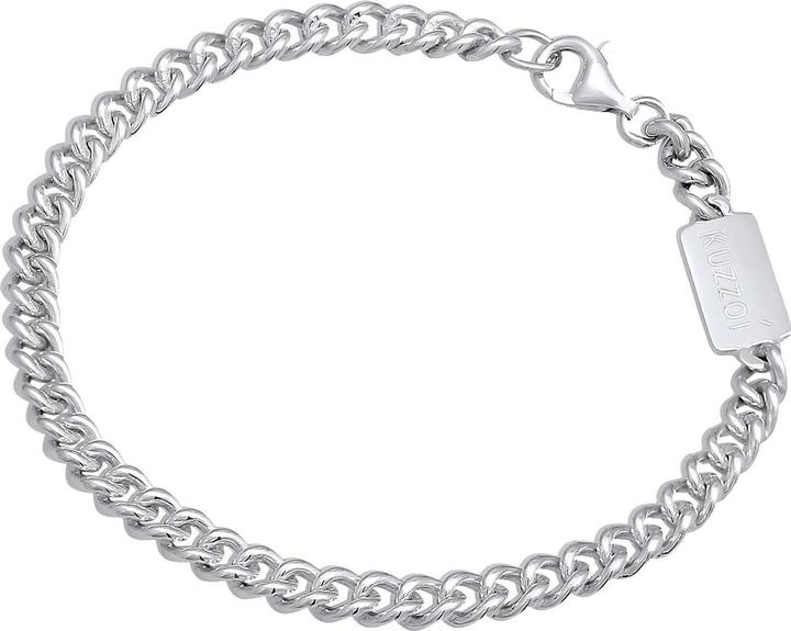 Image du produit Kuzzoi Bracelet Hommes ronde armure massif argent 925 (21 cm, Argent sterling 925)