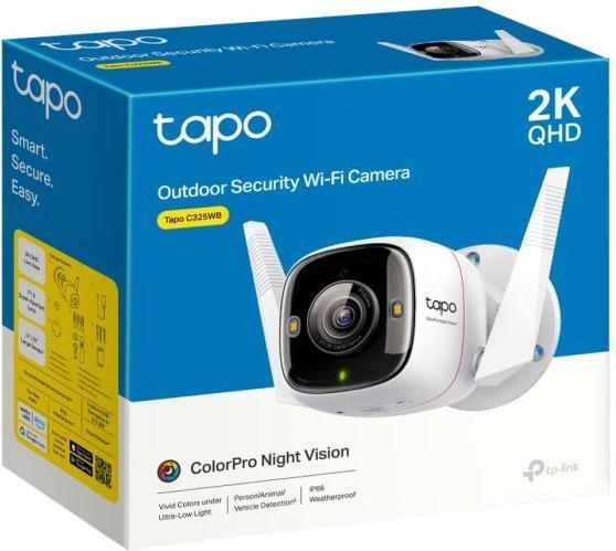 Actual product image TP-Link Tapo C325WB 4MP QHD Outdoor Camera ColourPro MicroSD (2688 x 1520 pixels)