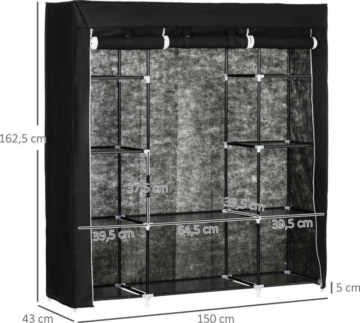 Actual product image Homcom Fabric cabinet with cover (150 x 43 x 162.5 cm)