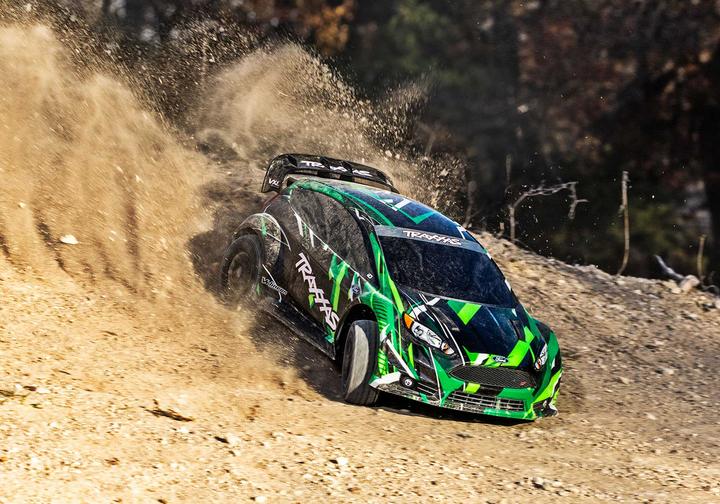 Actual product image Traxxas Ford Fiesta St Green 1/10 Rally Vxl Rtr Brushless Without Battery And Charger (RTR Ready-to-Run)