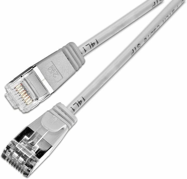 Actual product image Wirewin Slim patch cord: F/FTP, 7.5m, gray (U/FTP, CAT6, 7.50 m)