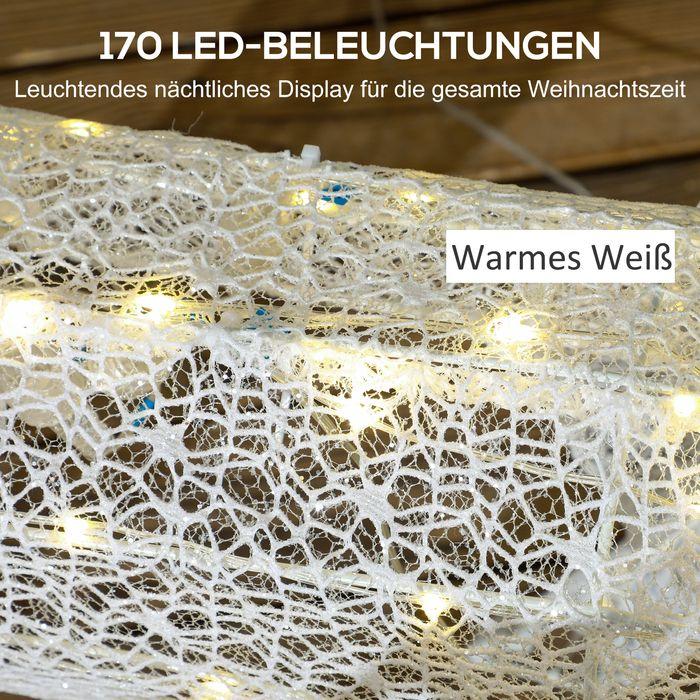 Produktbild Swisshandel24 LED Rentier und Schlitten Weihnachtsdeko mit 170 Lichtern für Indoor, Outdoor