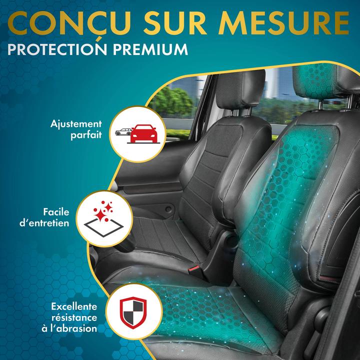 Actual product image Walser Premium Car Seat Cover for Renault Master II 1998-Today, 2 Single Seat Covers Front