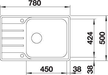 Actual product image Blanco Lemis XL 6 S-IF Compact (Fitted sink, 78 cm, 50 cm)
