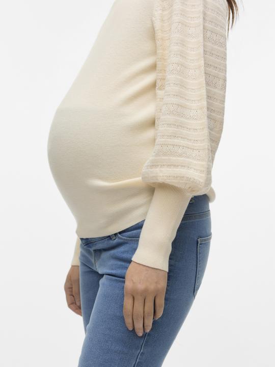 Immagine prodotto Vero Moda Maternity Vestibilità regolare Scollo rotondo Polsini lunghi Pullover Top in maglia (XL)
