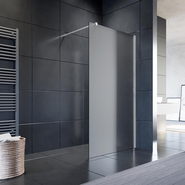 Image du produit SONNI Cabine de douche à une porte, sans cadre, praticable, verre traité NANO 100x195 cm (160 cm, 160 cm, 195 cm)